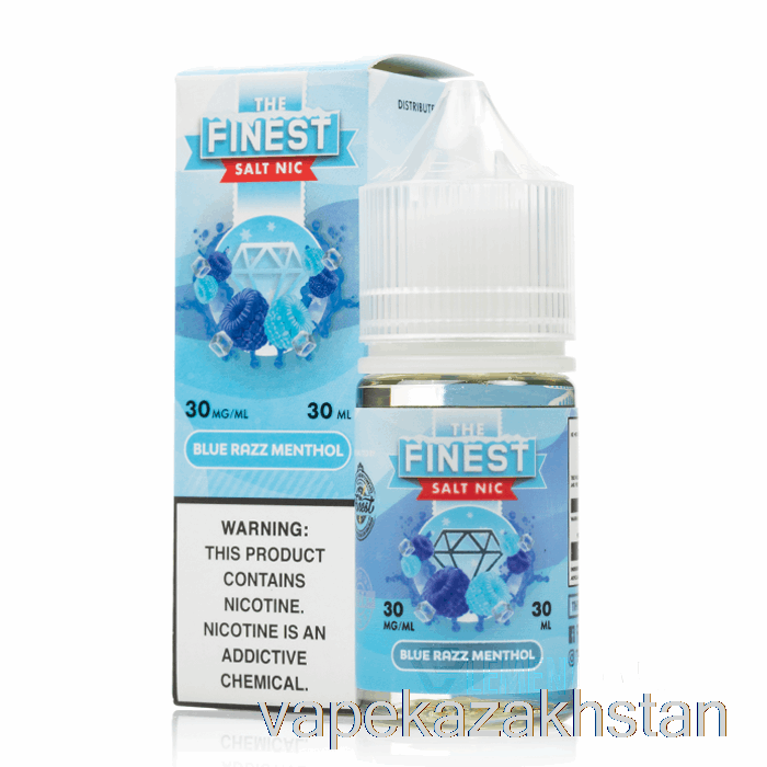 Vape Kazakhstan Blue Razz MENTHOL - The Finest Salt Nic - 30mL 30mg